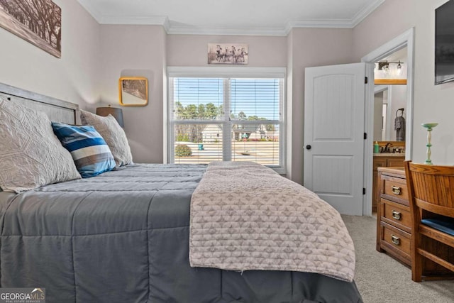 1118 Coralbell Dr, Statham, GA 30666 - bedroom with carpet floors and ornamental molding