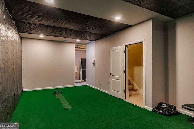 2052 Trimleston Rd, Statham, GA 30666 - basement with carpet and recessed lighting