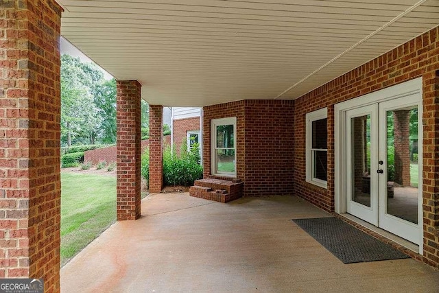 2052 Trimleston Rd, Statham, GA 30666 - view of patio featuring french doors