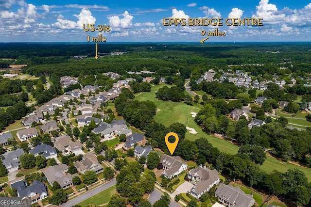 2052 Trimleston Rd, Statham, GA 30666 - aerial view of residential area featuring a forest