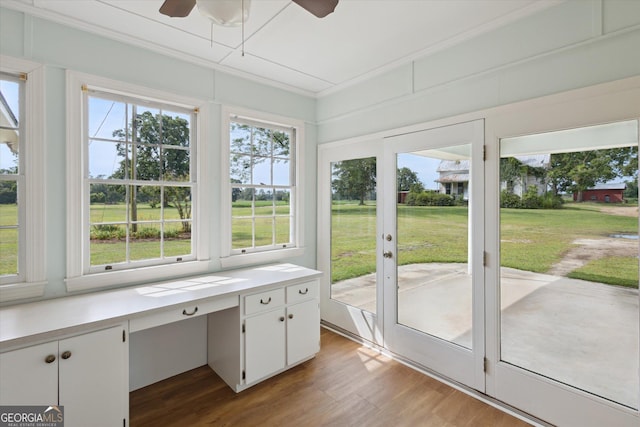 788 Buie Cir, Pembroke, GA 31321 - unfurnished sunroom with built in study area