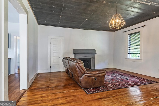 242 Hydrolia, Macon, GA 31217 - living area with wood-type flooring and baseboards