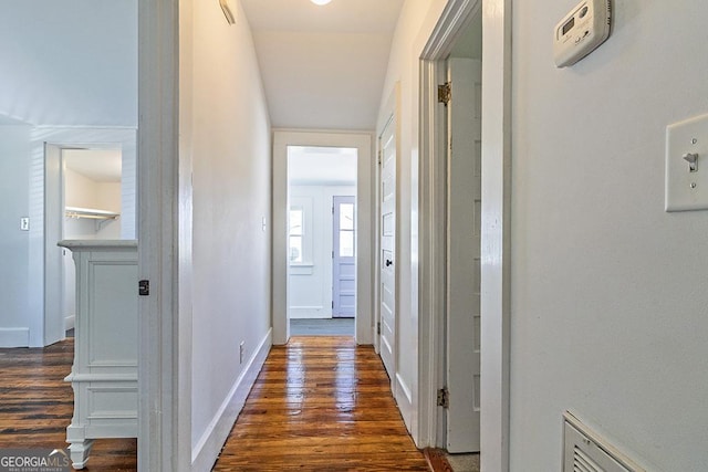 242 Hydrolia, Macon, GA 31217 - hall featuring dark wood-type flooring and baseboards