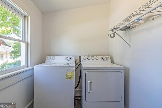 242 Hydrolia, Macon, GA 31217 - laundry room with washing machine and clothes dryer and healthy amount of natural light