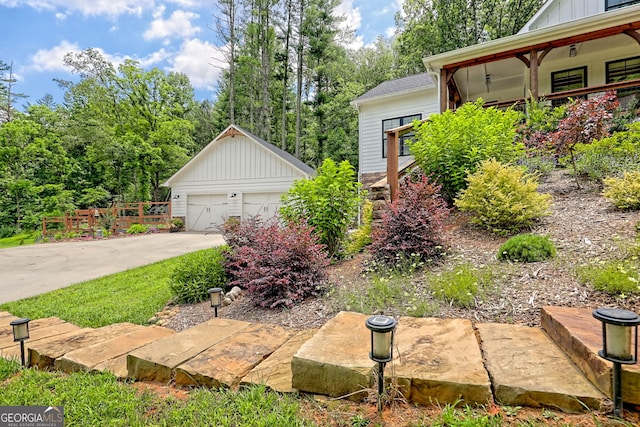 533 Ledford Rd, Dillard, GA 30537 - view of yard featuring an outdoor structure and a garage