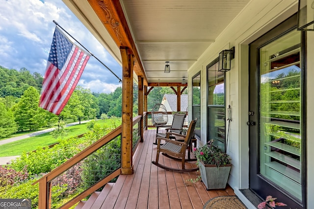 533 Ledford Rd, Dillard, GA 30537 - view of wooden porch