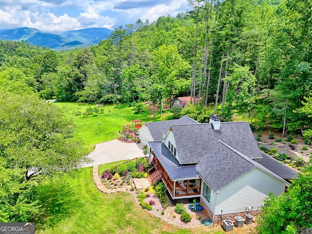 533 Ledford Rd, Dillard, GA 30537 - view from above of property featuring a heavily wooded area
