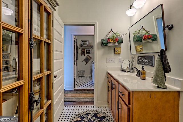533 Ledford Rd, Dillard, GA 30537 - bathroom featuring vanity and tile patterned floors