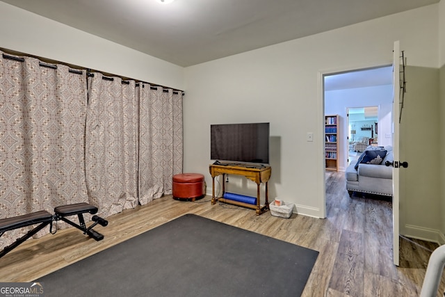 533 Ledford Rd, Dillard, GA 30537 - exercise room with wood finished floors and baseboards