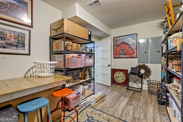 533 Ledford Rd, Dillard, GA 30537 - home office featuring wood finished floors and electric panel