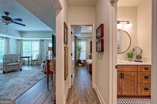 533 Ledford Rd, Dillard, GA 30537 - hallway with wood finished floors