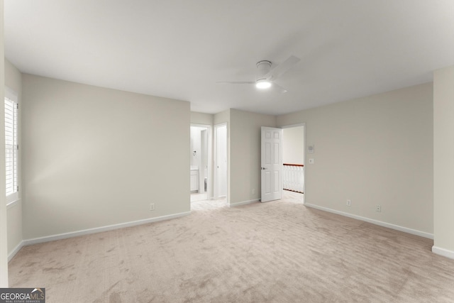 5455 Malone Ct, Powder Springs, GA 30127 - empty room with a ceiling fan, light carpet, and healthy amount of natural light