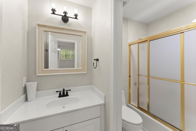 5455 Malone Ct, Powder Springs, GA 30127 - full bathroom with vanity and bath / shower combo with glass door