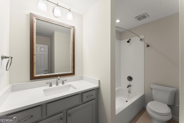 5455 Malone Ct, Powder Springs, GA 30127 - bathroom with vanity, bathing tub / shower combination, and tile patterned flooring