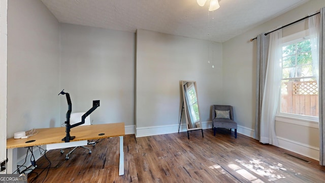 1437 18th St, Columbus, GA 31901 - unfurnished office with wood finished floors and a textured ceiling