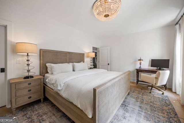 11277 Serenbe Ln, Chattahoochee Hills, GA 30268 - bedroom featuring a chandelier