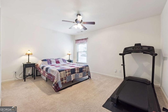 6202 Oakdale Ridge Ct SE, Mableton, GA 30126 - carpeted bedroom with baseboards and a ceiling fan