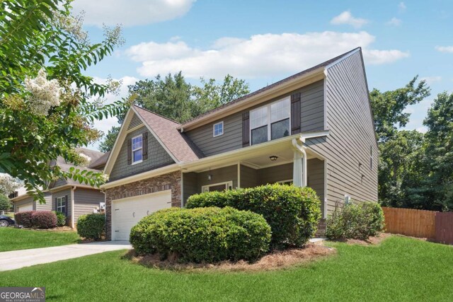 6202 Oakdale Ridge Ct SE, Mableton, GA 30126 - view of front of property with driveway, a garage, and stone siding