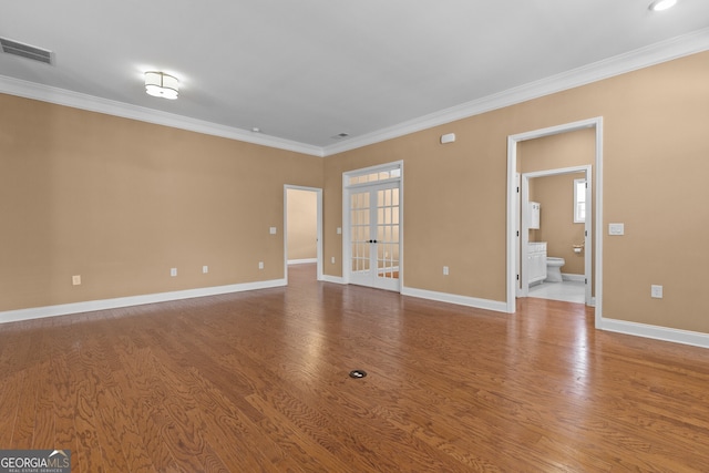 3209 Telhurst Way, Buford, GA 30519 - unfurnished room featuring crown molding, french doors, and wood finished floors