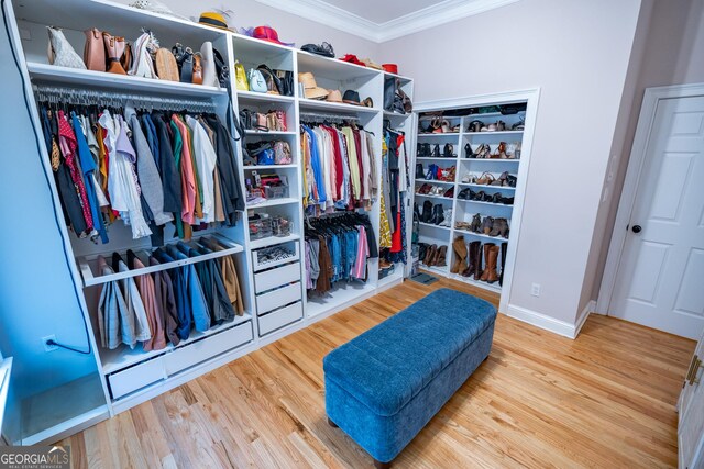 97 Windermere Cir, Newnan, GA 30265 - walk in closet with wood finished floors