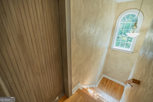 97 Windermere Cir, Newnan, GA 30265 - staircase featuring baseboards and wood finished floors