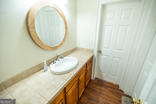 97 Windermere Cir, Newnan, GA 30265 - bathroom featuring vanity and wood finished floors