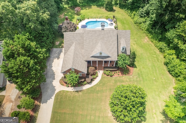 97 Windermere Cir, Newnan, GA 30265 - aerial view of property and surrounding area with a pool area