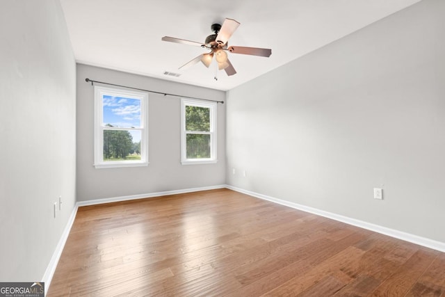 1501 Cayla Way, Statesboro, GA 30458 - spare room featuring wood finished floors and ceiling fan