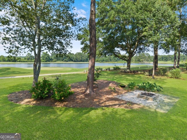 1501 Cayla Way, Statesboro, GA 30458 - view of green lawn featuring a water view and view of scattered trees