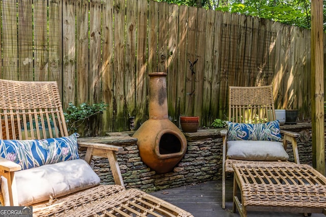 1192 Cleburne Ave NE, Atlanta, GA 30307 - view of patio with a wooden deck