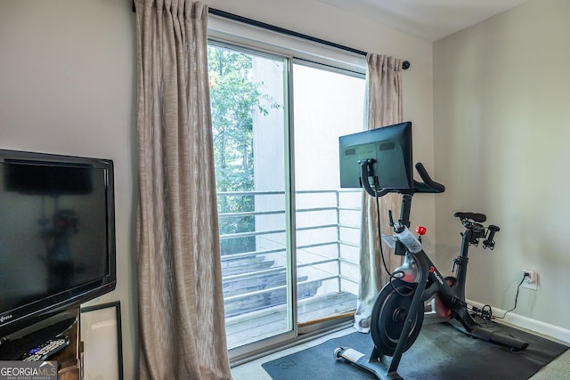 1192 Cleburne Ave NE, Atlanta, GA 30307 - exercise room featuring baseboards