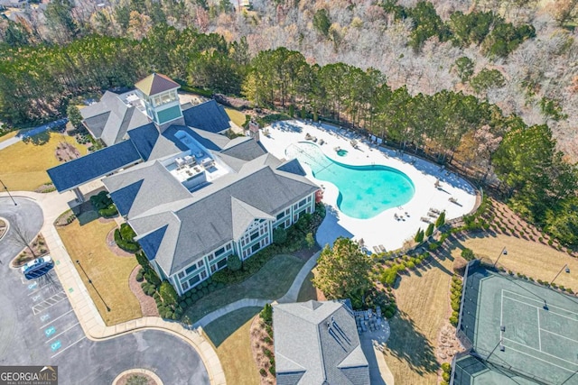 1290 Starboard Way, Greensboro, GA 30642 - bird's eye view of a pool