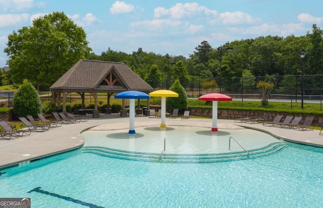 4266 Azalea Ridge Way, Hoschton, GA 30548 - community pool featuring a gazebo and a patio