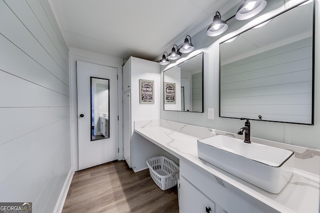 281 Jones Rd, Jefferson, GA 30549 - bathroom featuring vanity and wood finished floors