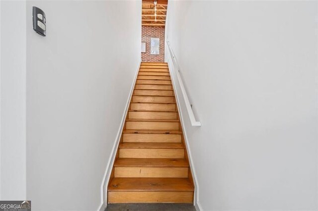 322 Peters Unit 2, Atlanta, GA 30313 - staircase with baseboards
