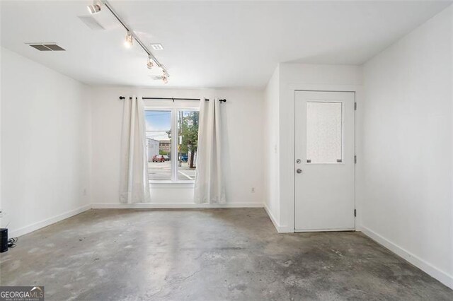 322 Peters Unit 2, Atlanta, GA 30313 - spare room with concrete floors and track lighting