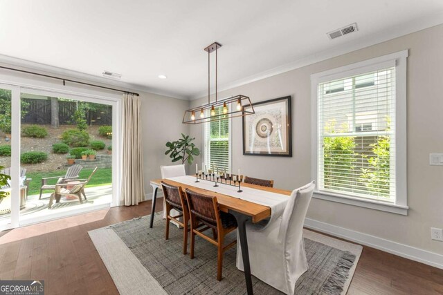 109 Bellehaven Dr, Woodstock, GA 30188 - dining space featuring healthy amount of natural light, dark wood-style flooring, and recessed lighting
