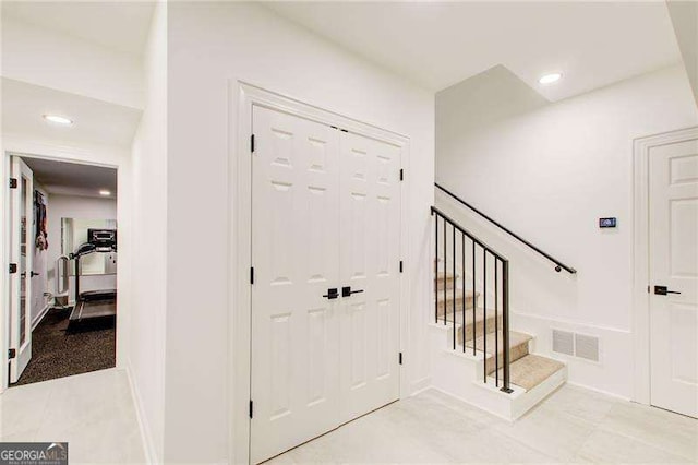 6090 River Chase Cir, Atlanta, GA 30328 - foyer with stairway, recessed lighting, and light tile patterned floors