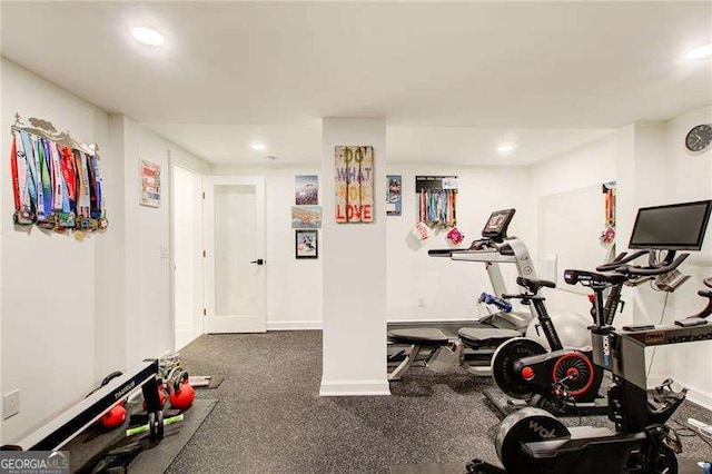 6090 River Chase Cir, Atlanta, GA 30328 - exercise room with recessed lighting