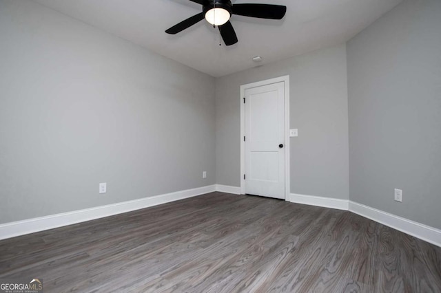 328 Brookstone Dr, Carrollton, GA 30116 - empty room featuring ceiling fan and wood finished floors