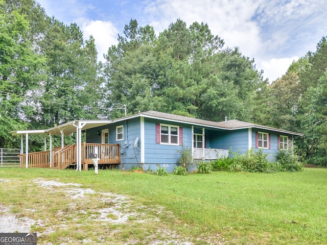 1041 Sandy Ridge Rd, Mcdonough, GA 30252 - ranch-style home with crawl space and a deck