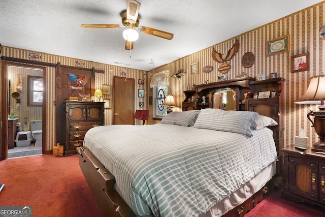 292 Selfridge Rd, Mcdonough, GA 30252 - carpeted bedroom featuring wallpapered walls