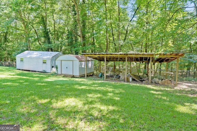 292 Selfridge Rd, Mcdonough, GA 30252 - view of yard featuring a storage shed