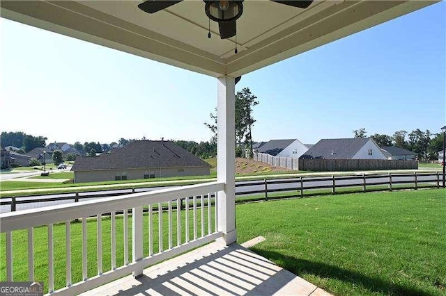 1057 Towne Mill Xing, Canton, GA 30114 - view of yard with ceiling fan and a residential view