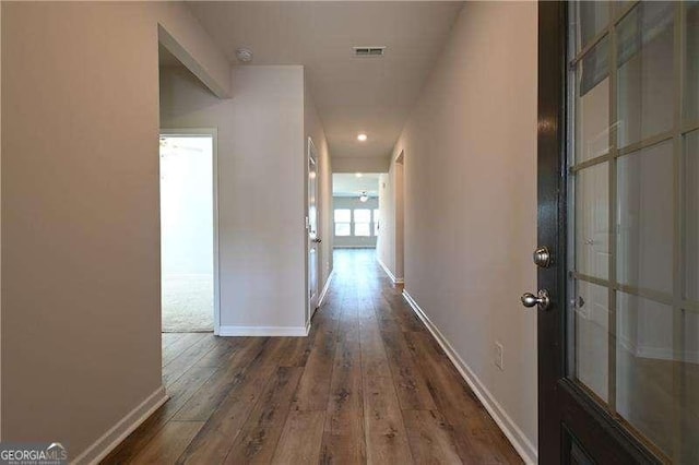 1057 Towne Mill Xing, Canton, GA 30114 - corridor featuring wood-type flooring and recessed lighting