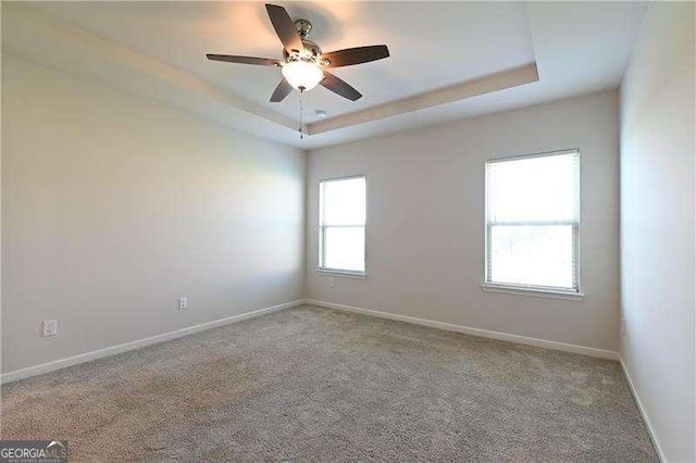 1057 Towne Mill Xing, Canton, GA 30114 - unfurnished room featuring a ceiling fan, a raised ceiling, and carpet