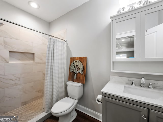 302 Thornhill Cir, Jefferson, GA 30549 - full bath with vanity, a tile shower, and recessed lighting