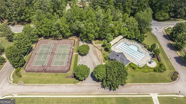 302 Thornhill Cir, Jefferson, GA 30549 - aerial view of property and surrounding area with a pool