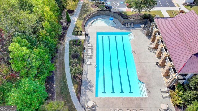 2325 Lake Cove Ct, Buford, GA 30519 - aerial view of a pool