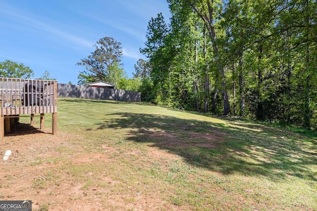 15 Cedar Ln E, Newnan, GA 30263 - view of yard featuring a wooden deck
